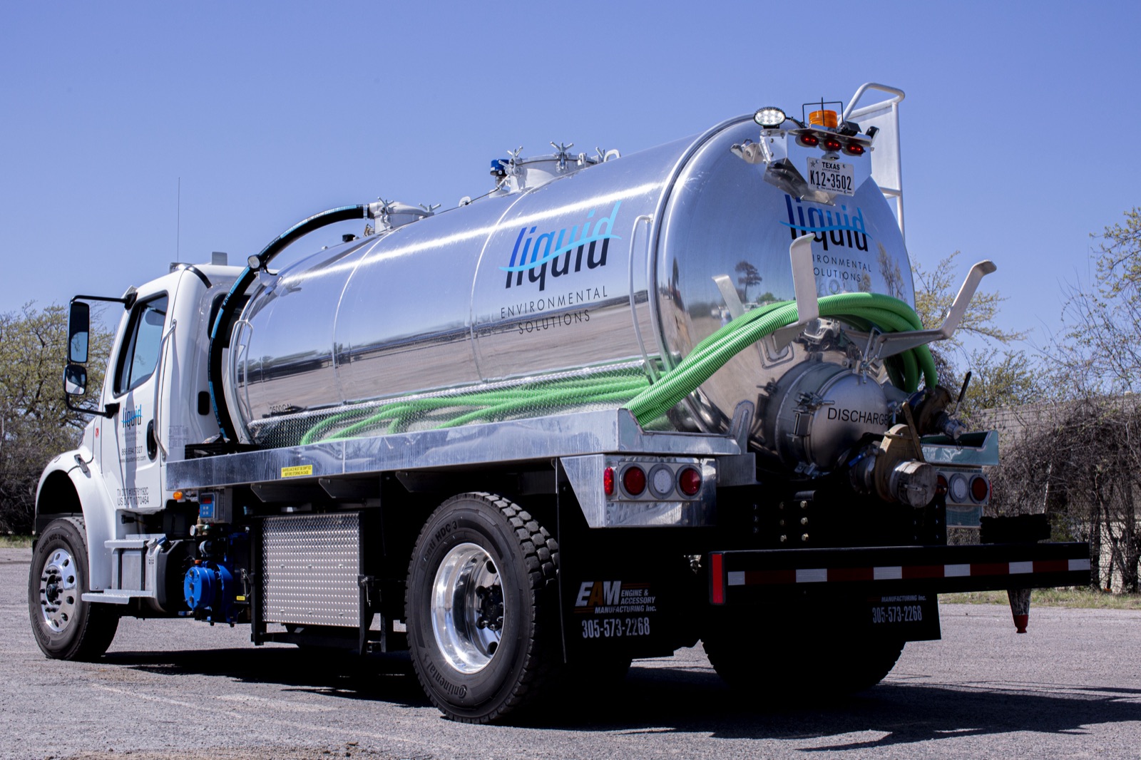 A Liquid Environmental Solutions tanker truck